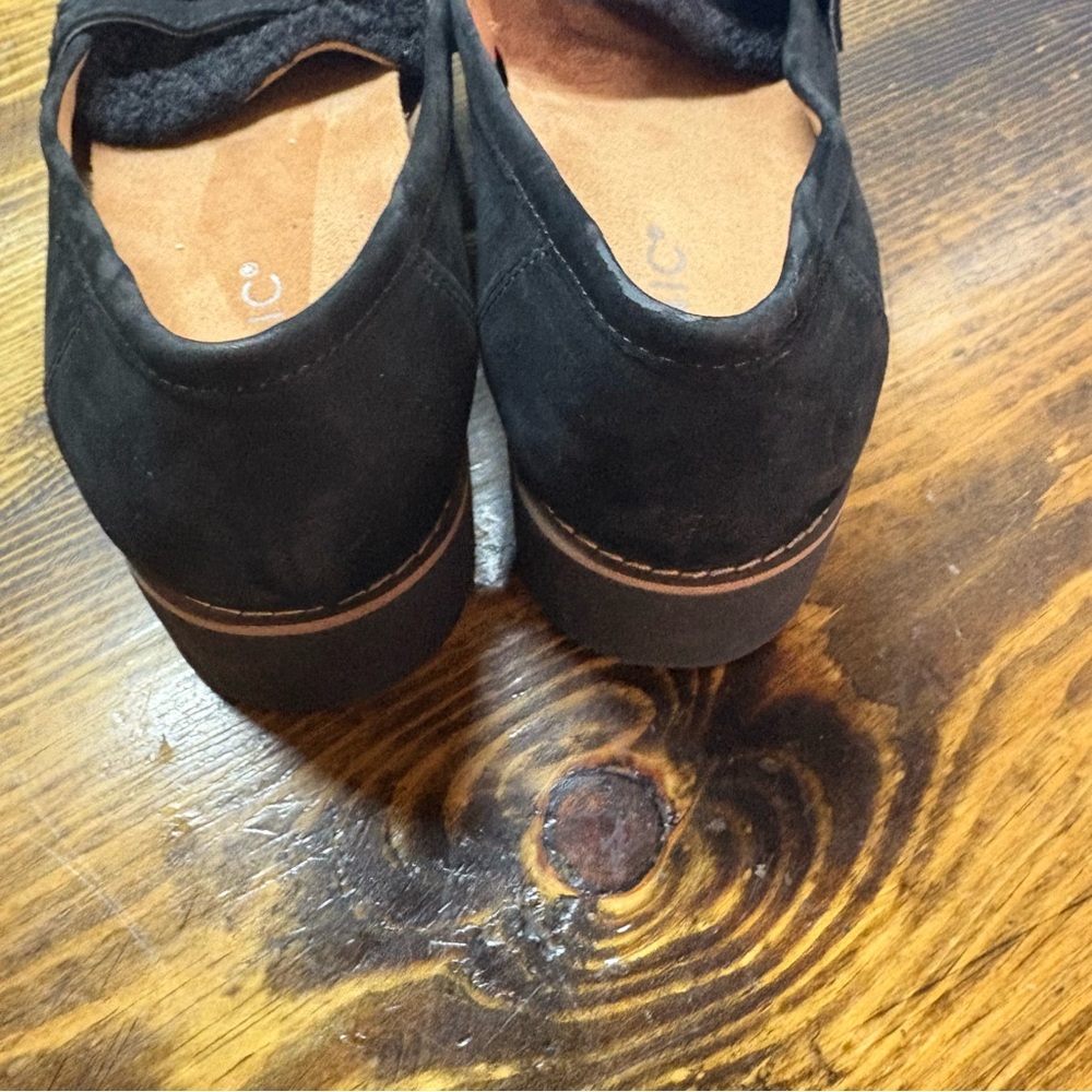 Vionic Black Cheryl Faux Fur Loafers Size 7 - Picture 7 of 10